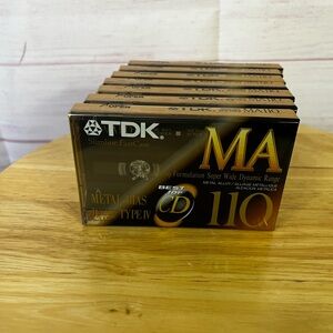 TDK MA 110 Metal Bias Type 1V NEW SEALED Lot of 7 Blank Cassette Tapes